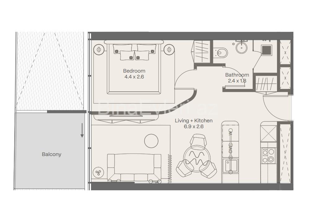 Sea Breeze ELIE SAAB TOWERS 2 otaqlı mənzil proyekti Sea Breeze ELIE SAAB TOWERS 2 otaqlı mənzil proyekti