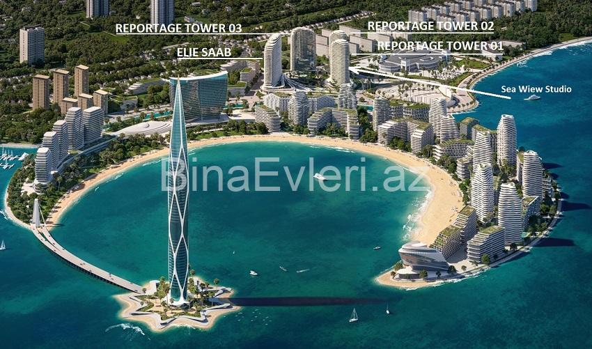 Sea Breeze təmirli mənzil – Reportage Heights 26-cı mərtəbədə Panorama Dəniz